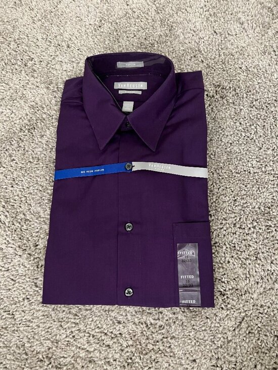 Van Heusen Other - Van Heusen Dress Shirt Purple Velvet 15 32/33 NWT
